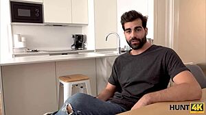 Hunter Pays Friend to Fuck His Girlfriend on Desk While He Watches!