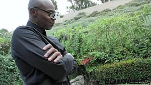 yo, check this blonde student taking big black cock deep in wild interracial pounding