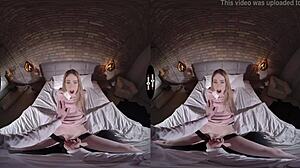 vr dark room hides shaved pussy blowjob secrets