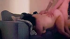 Horny Wife Bent Over Moaning Hard Fucked By Daddy In Living Room