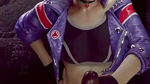 athletic big ass fitness babe gives blowjob and handjob facial cumshot