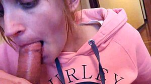 homemade redhead girlfriend deepthroats then takes my creampie orgasm