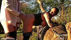 matty dives into wild outdoor pounding and deepthroat action