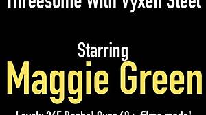 maggie green's massive assets intrigue alongside vyxen's bold moves