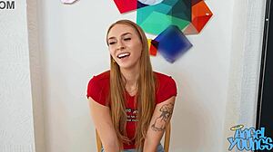 Angel Young 18+ skips choosing one date to fuck all three in sloppy double penetration orgy