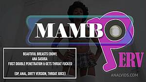 Beautiful Breasted Ebony Ana Sasuga Endures First Double Penetration Anal ATM DATM Sloppy Blowjob