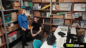 i can't believe this hot police milf bends over fucking me rough in office