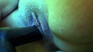 Homemade Blonde Nerd Bent Over Takes BBC Creampie After Dildo Fails