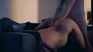 Horny Wife Bent Over Moaning Hard Fucked By Daddy In Living Room