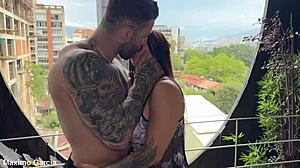 Curvy Colombian milf Silvana Lee chokes on monster cock before hard pussy pounding