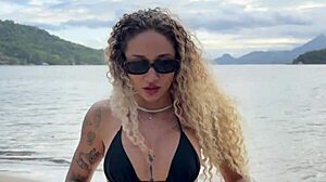 Black Couple Picks Up Beach Brunette Surfer for Wild Home Interracial Kissing and Fucking