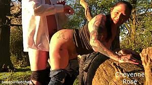 matty dives into wild outdoor pounding and deepthroat action