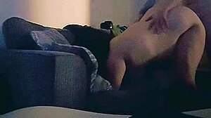 Horny Wife Bent Over Moaning Hard Fucked By Daddy In Living Room