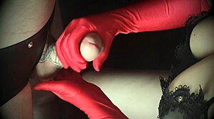 mommy milf massages cock with tattooed tits before swallowing cum