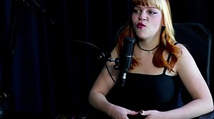 after vacation anxiety hit so she jumped on cam but freaked at his huge ass fetish and doll play - middy in sheer red