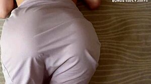 skinny russian brunette trapped under sofa begs hotel staff for rough creampie help