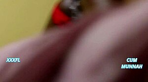 Black EBONY shoves THICK COCK deep in her ASS pulling RED PANTIES aside