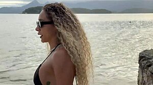 Black Couple Picks Up Beach Brunette Surfer for Wild Home Interracial Kissing and Fucking