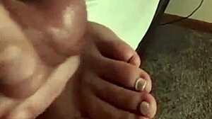 I fucked hot milf outdoors pissed on her toes then pounded her feet