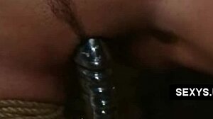 guy cums hard inside bound big-titted babe in extreme bondage