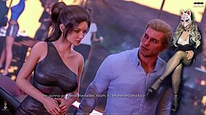 Kate's no panties upskirt tease turns into wild club group play 😈💃