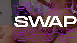 Lusty Stepsisters Angel Young & Samantha Reigns Fuck Stepbros on Couch