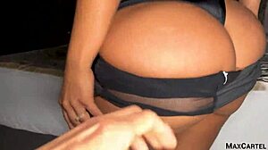 Massive Ass Angie Lorenna in Lingerie Hooks Up POV with Max Cartel for Assplay Blowjob and Shake