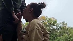 I fucked hot milf outdoors pissed on her toes then pounded her feet