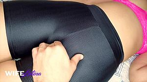 Gym latina teases trainer you want this tight fat ass?