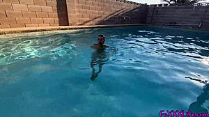 Thefoxxxlife delivers poolside blowjob pov in stunning 4k with big tits