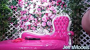 Wow, young BBW Rose D Kush sucks faux cock then rides it!