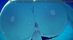 Chained blonde teen throats monster cock poolside