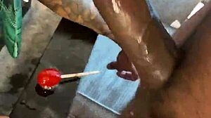 Sucking this ebony cock deep was the only game i craved for sloppy orgasm