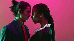 Hot maid bent over for big dick homeowner's face fuck and cum in mouth!