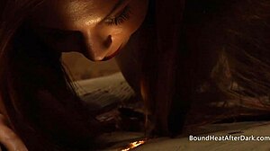 Busty Lesbian Slave Fantasizes About Madame During Intense Self-Touch