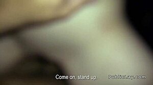 naughty european brunette gets picked up for public hardcore group bang