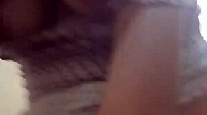 stepsister's juicy tits bounce in tight dress while riding cock