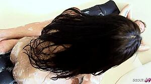 skinny thai teen soaps up tourist dick no condom holiday quickie