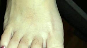 creamy toes wrap cock before feet get blasted with cum