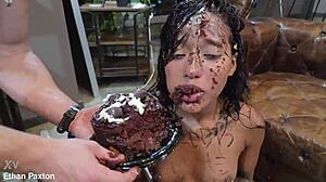 Ainhoa Campbell endures extreme rough fisting puke punches slaps piss domination