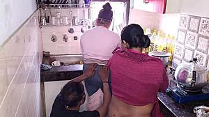 Stepsisters Kajal Promila Hardcore Kitchen Fuck Stepbrother