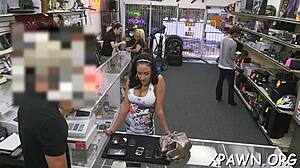 Amp;A Couple's Hardcore Oral Service and Rough Pussy Fuck in Shop