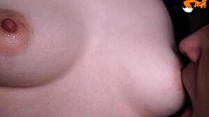 skinny housewife moans as guy sucks puffy nipples to big orgasm