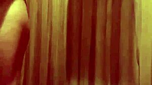 heart pounding as she squirts in open public toilet