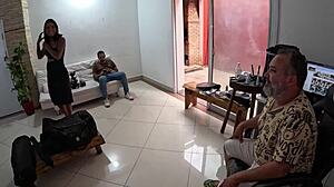 Behind Scenes: Nick Niquita's Juicy Shaved Pussy Bareback Fuck in Bathroom Wet!