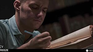 time stop freezes japanese emiri in library as she's bent over fucked doggystyle and creampied publicly