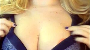 hot blonde cougar teases nipples on webcam softly