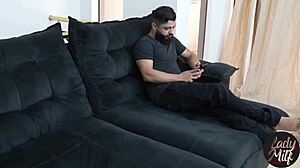 her husband texts me behind her back so i fuck his tattooed latina wife hard
