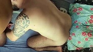black stud licks petite white girl's armpits before rough oral domination