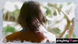 Hot Ebony Brookliyn Wren Shows Off Huge Natural Boobs Outdoor Stripping Downblouse!